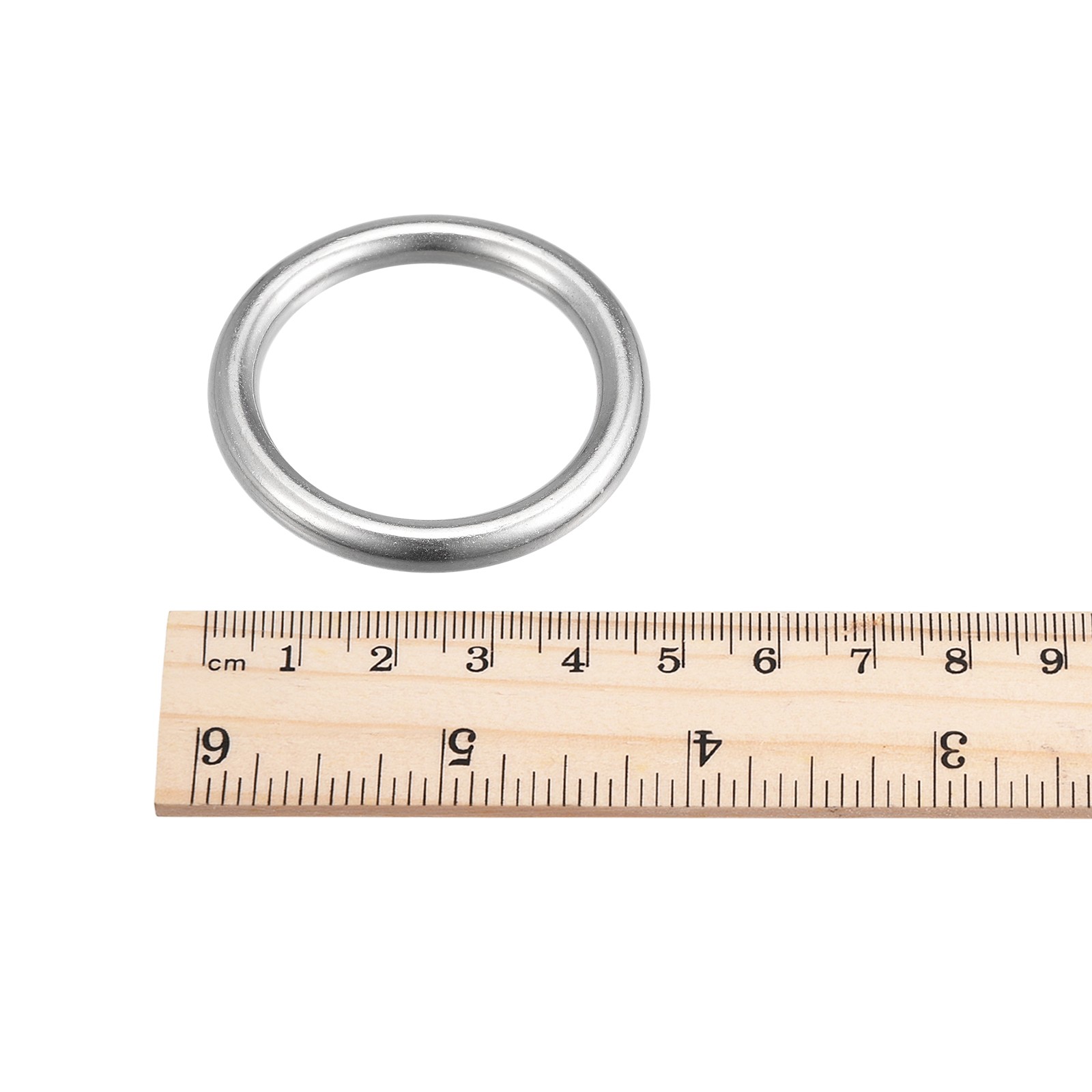 316 Stainless Steel Round Ring Welded O-Rings 35mm 1.38" ID 6mm Thick 3pcs gallery