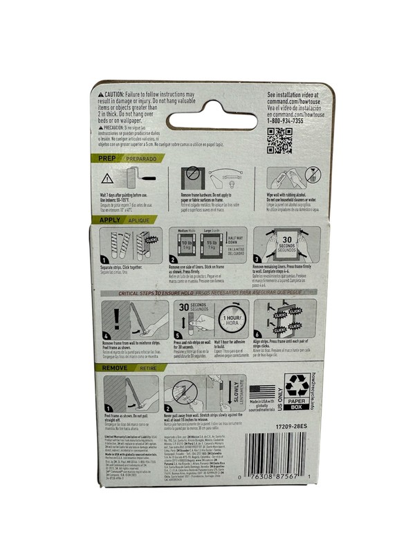 3M Command 15lbs & 10lbs Large and Medium Picture Hanging Strips, 28 Assorted gallery