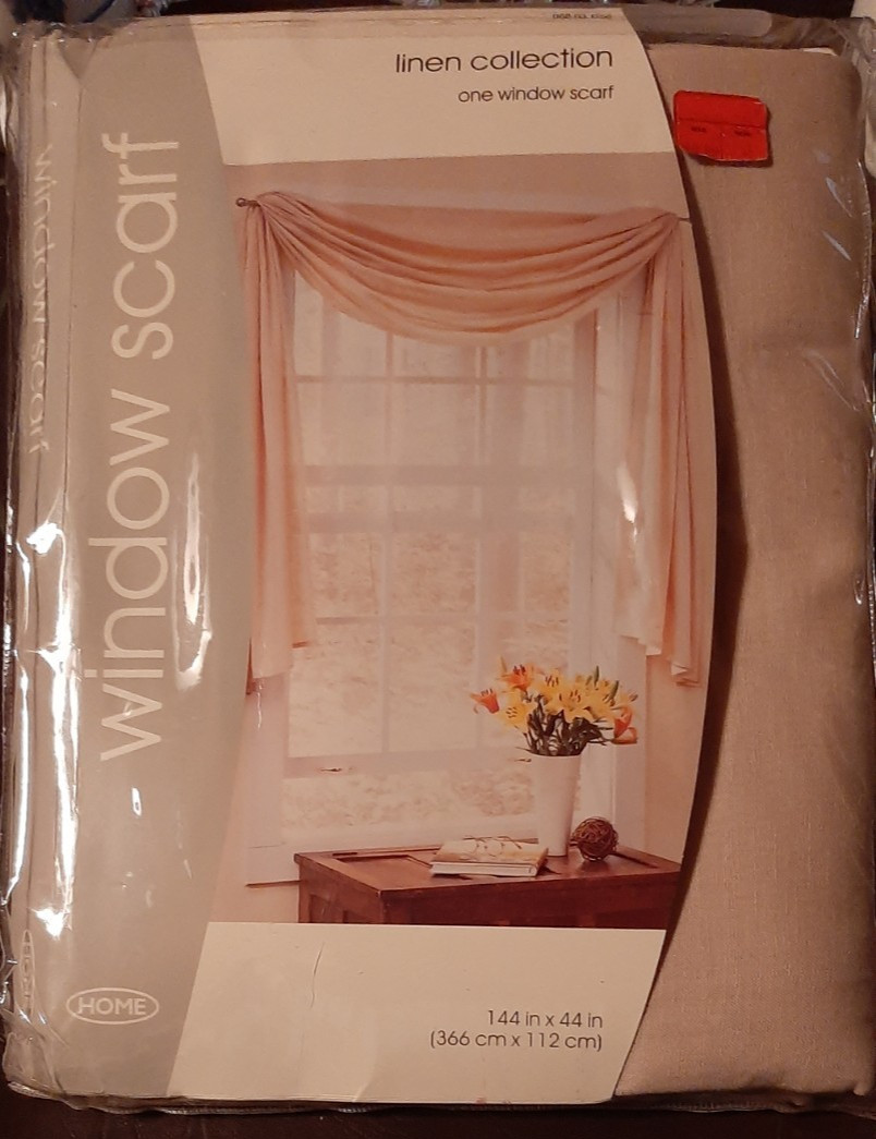 Home by Target Linen collection window scarf 144 in x 44 in NIP gallery