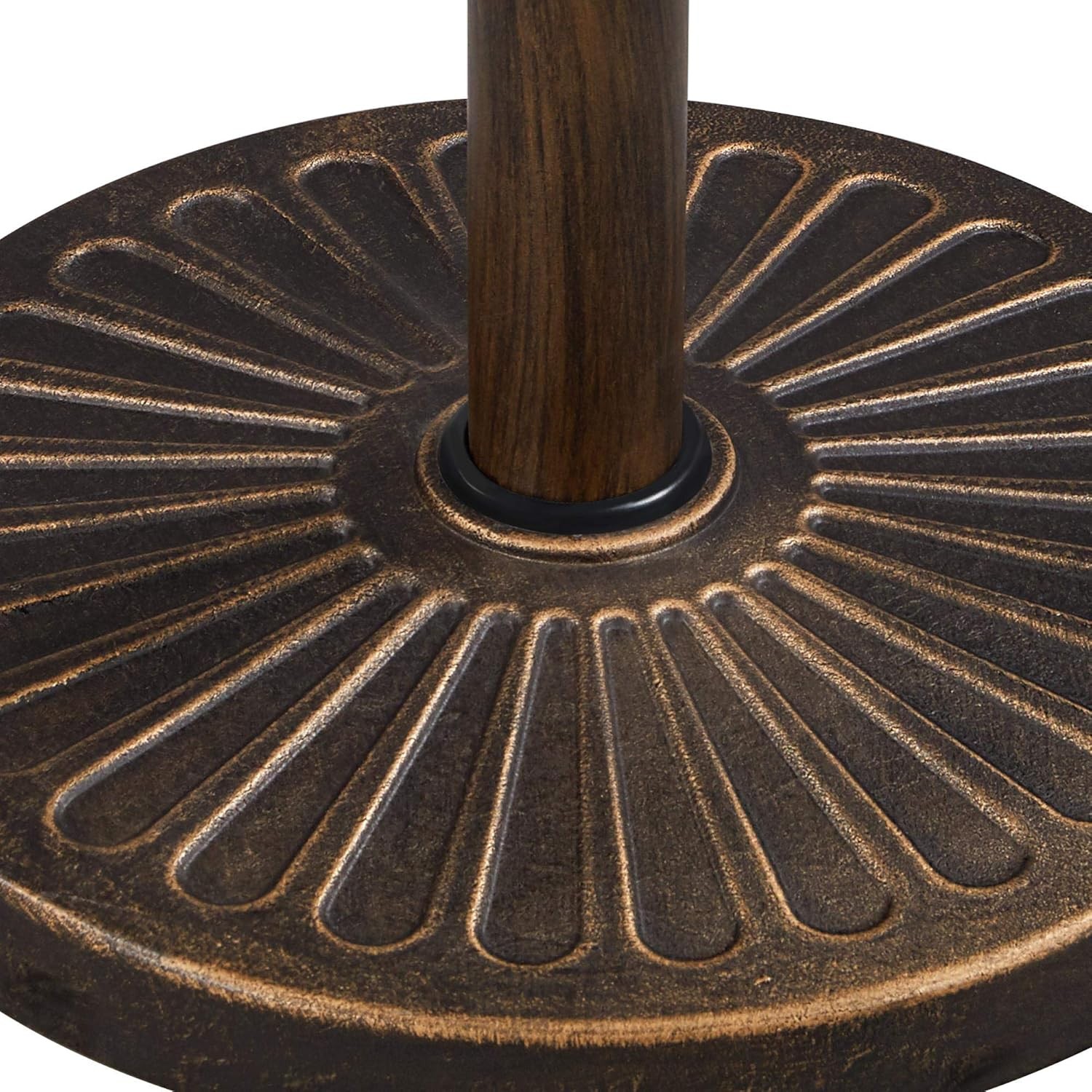 18'' Round Umbrella Base Outdoor Umbrella Stand for Patio, Garden, Bronze gallery