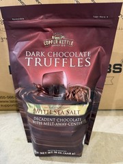 Copper Kettle Candy Company Dark Chocolates Sea Salt Truffles 16 Oz EXP 03/2027