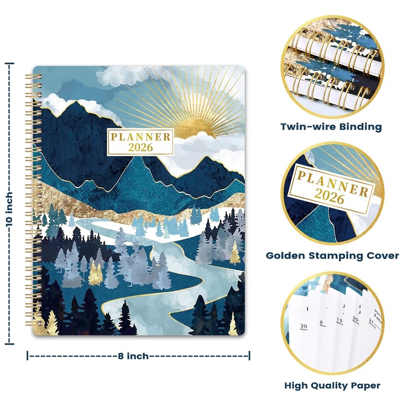 2026 Planner - JAN 2026 - DEC 2026, Planner 2026, 8'' x 10'', 2026 Planners W... gallery