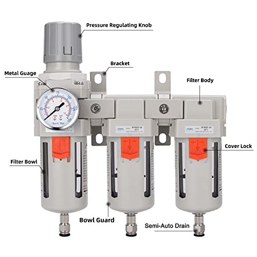 Three Stage Air Drying System - 5 Micron Particulate Filter, 0.5＆0.01 3/8" NPT gallery