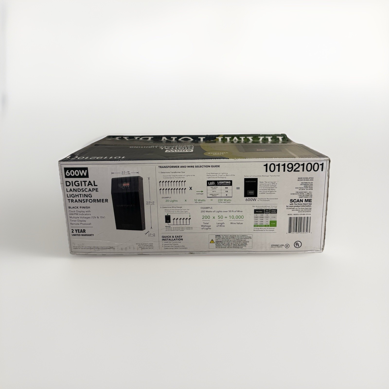 Hampton Bay 600W Low Voltage Landscape Digital Transformer ER-600-1215-AL New gallery