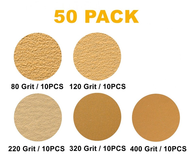 6 in Hook and Loop Sanding Discs 80 120 220 320 400Grit Orbital Sander Sandpaper gallery