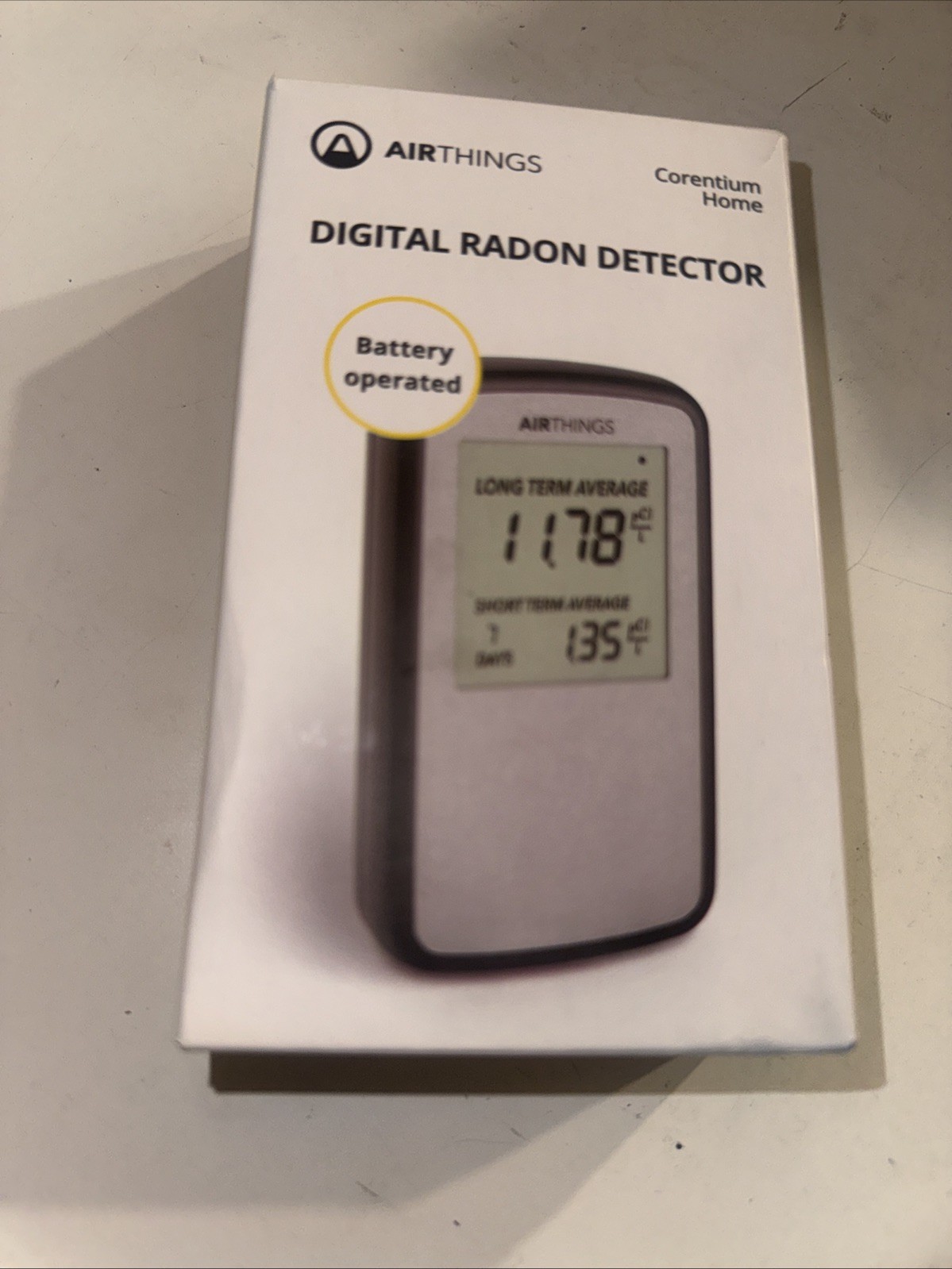 Airthings Corentium Home Radon Detector, Battery Operated - NEW gallery
