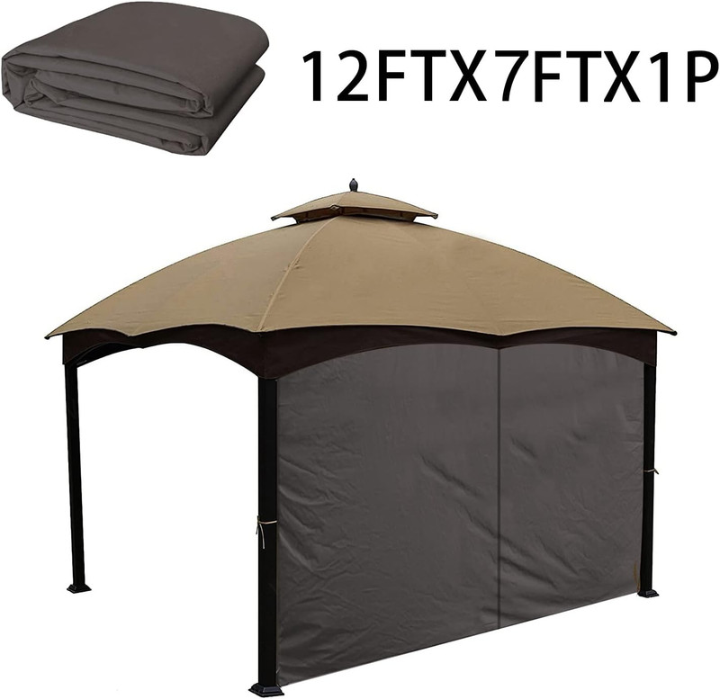 Hugline Gazebo Universal Replacement Privacy Curtain 10' X 12' Gazebo Side Wall gallery
