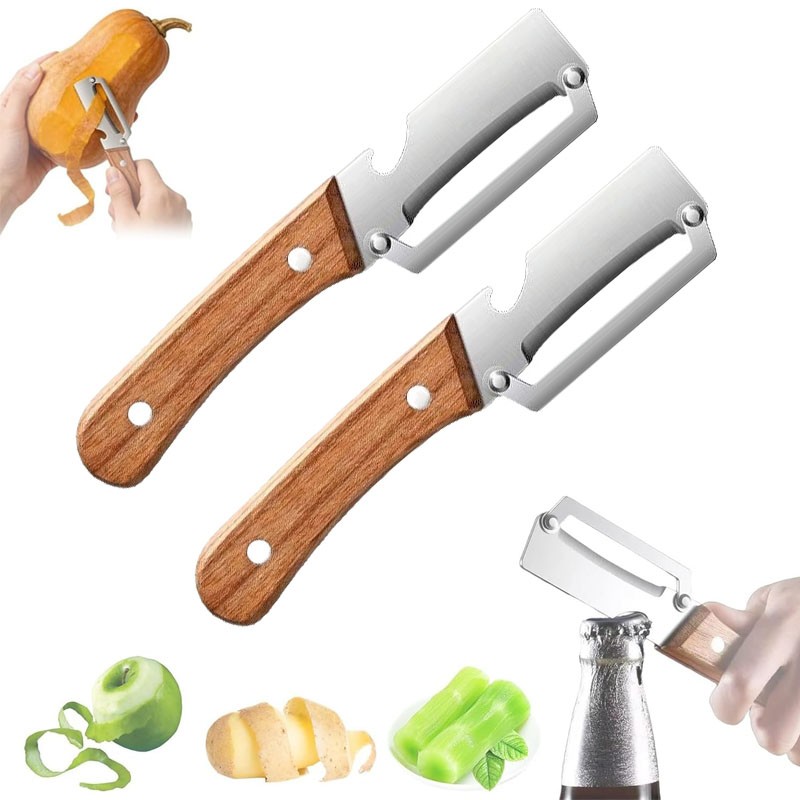 2PCS 2 in 1 Multi-Functional Vegetable Peeler for Kitchen Stainless Steel Peeler gallery
