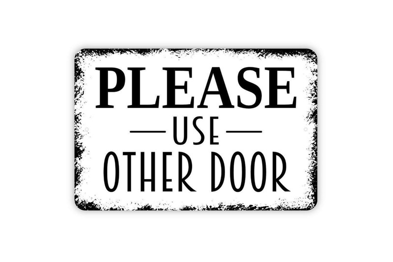 Please Use Other Door Sign | Alternate Entry Direction Notice For Offices Stores gallery