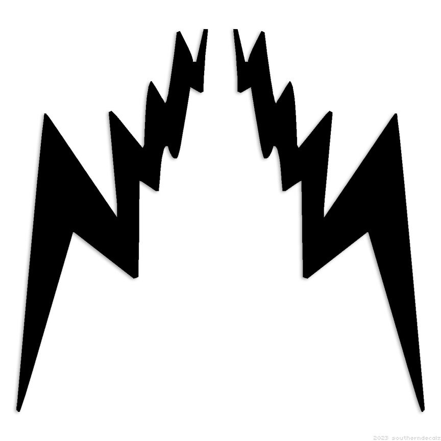 Lightning Bolts 2 - Decal Sticker - Multiple Colors & Sizes - ebn6353