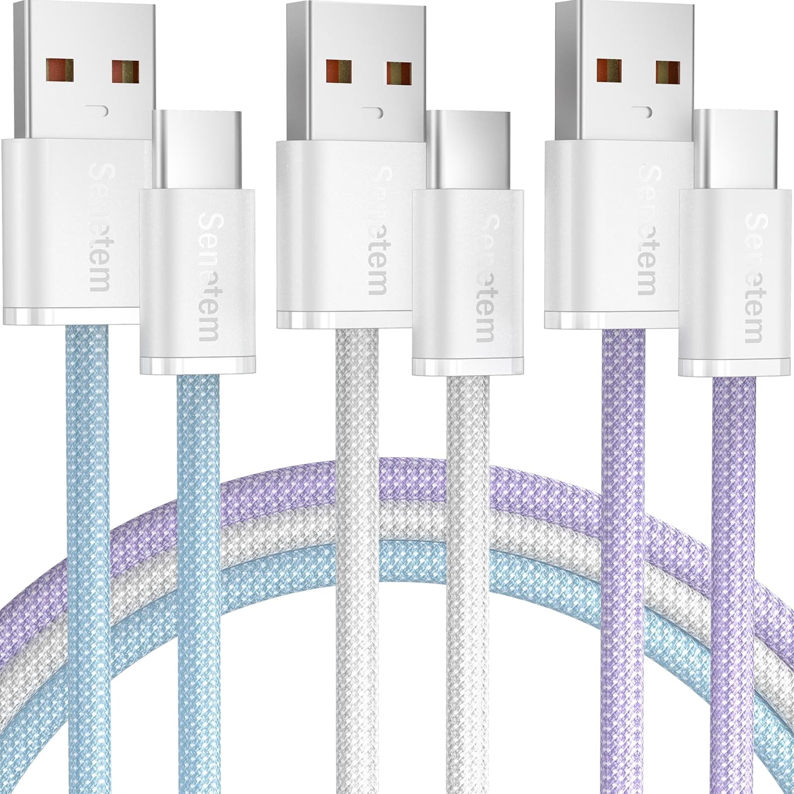 USB C Cable 3FT+6FT+10FT 3-Pack, USB A to USB Type C Charger Cord, 3A Fast Charg gallery