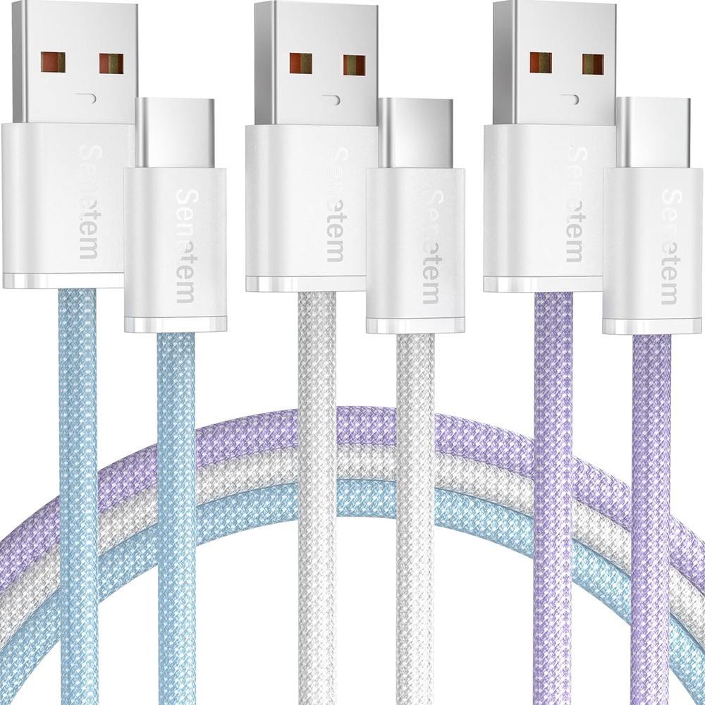 USB C Cable 3FT+6FT+10FT 3-Pack, USB A to USB Type C Charger Cord, 3A Fast Charg