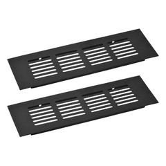 2pcs Rectangle Ventilation Grille Aluminum Alloy Mesh Air Vent Cover, 200x60mm