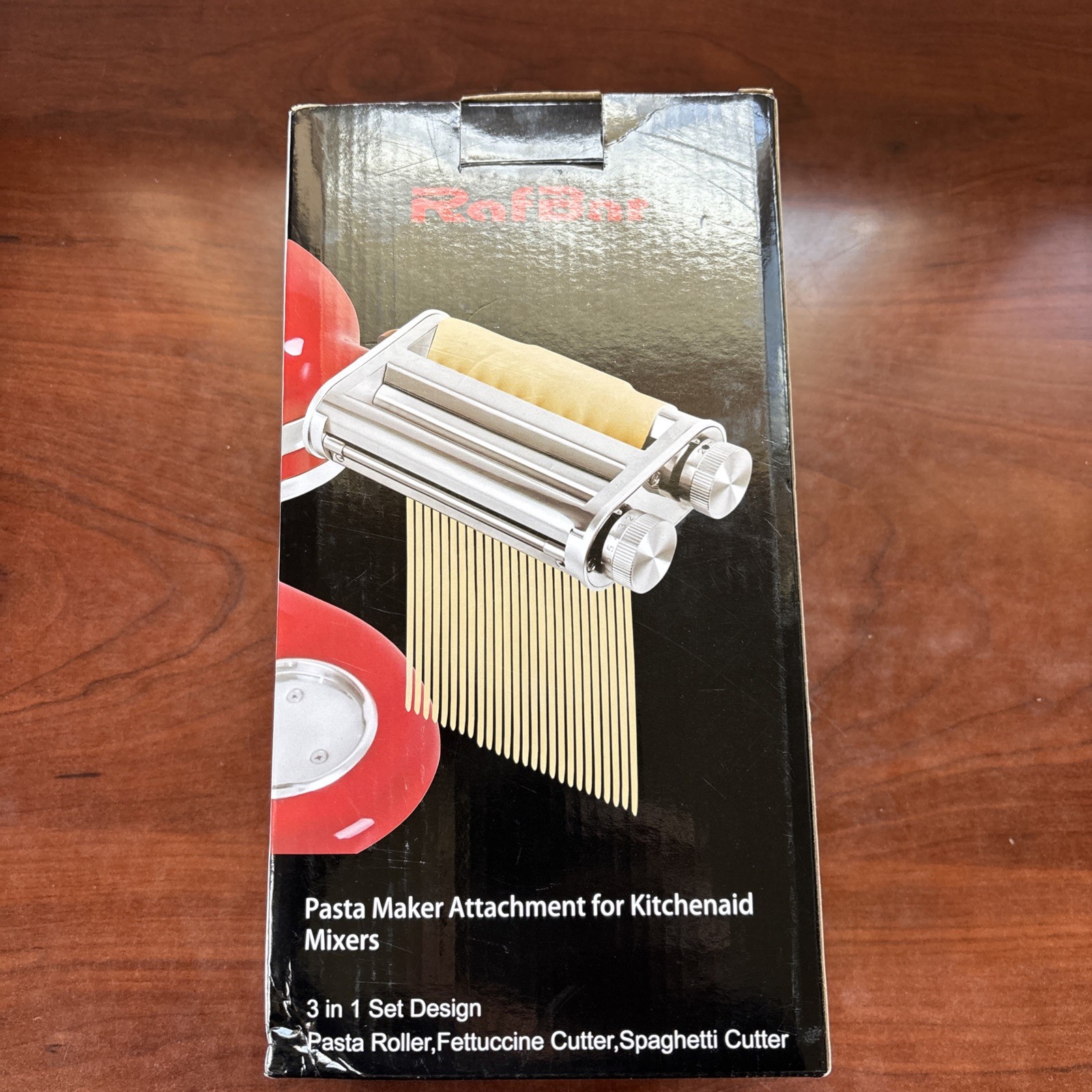 Rafbar Pasta Maker for Kitchenaid Attachments, 3 in 1 Stainless Steel MSRP $91 gallery