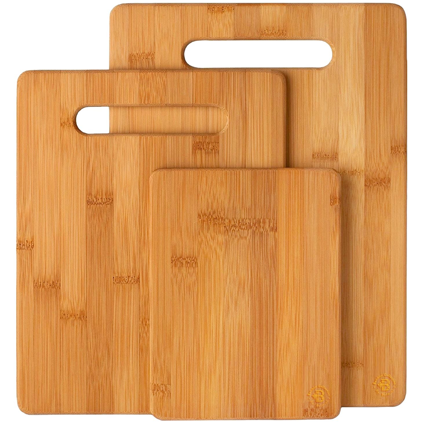 Bamboo Cutting Boards for Kitchen [Set of 3] Wood Cutting Board for Chopping Mea gallery