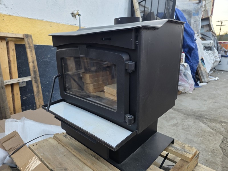 ✨️ Pleasant Hearth Medium 2,200 sq. ft. EPA Certified Wood Stove with Pedestal a gallery