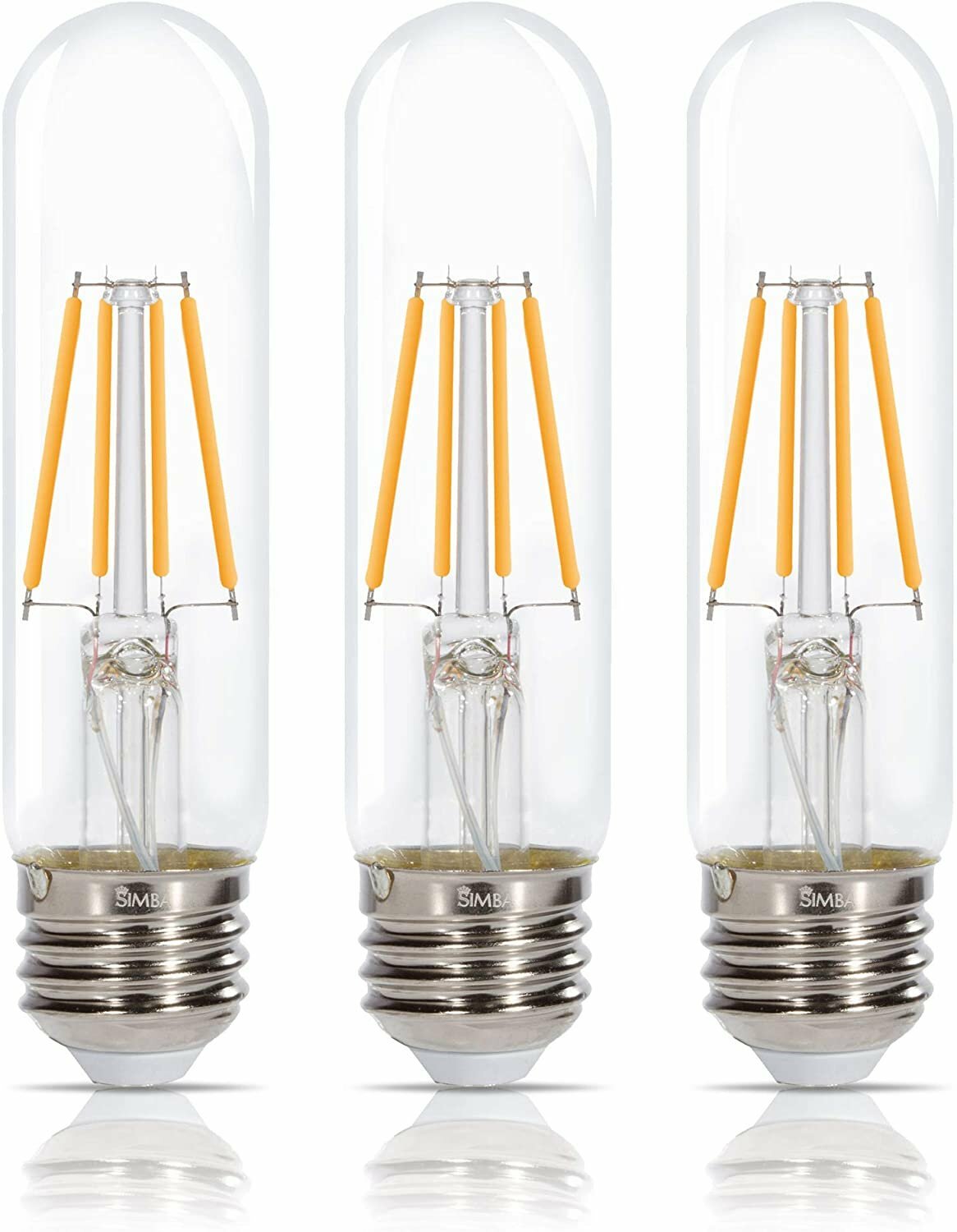 [3 Pack] Simba Lighting® LED T10 Bulbs 4W Dimmable 40W Equivalent 120V E26 2700K gallery