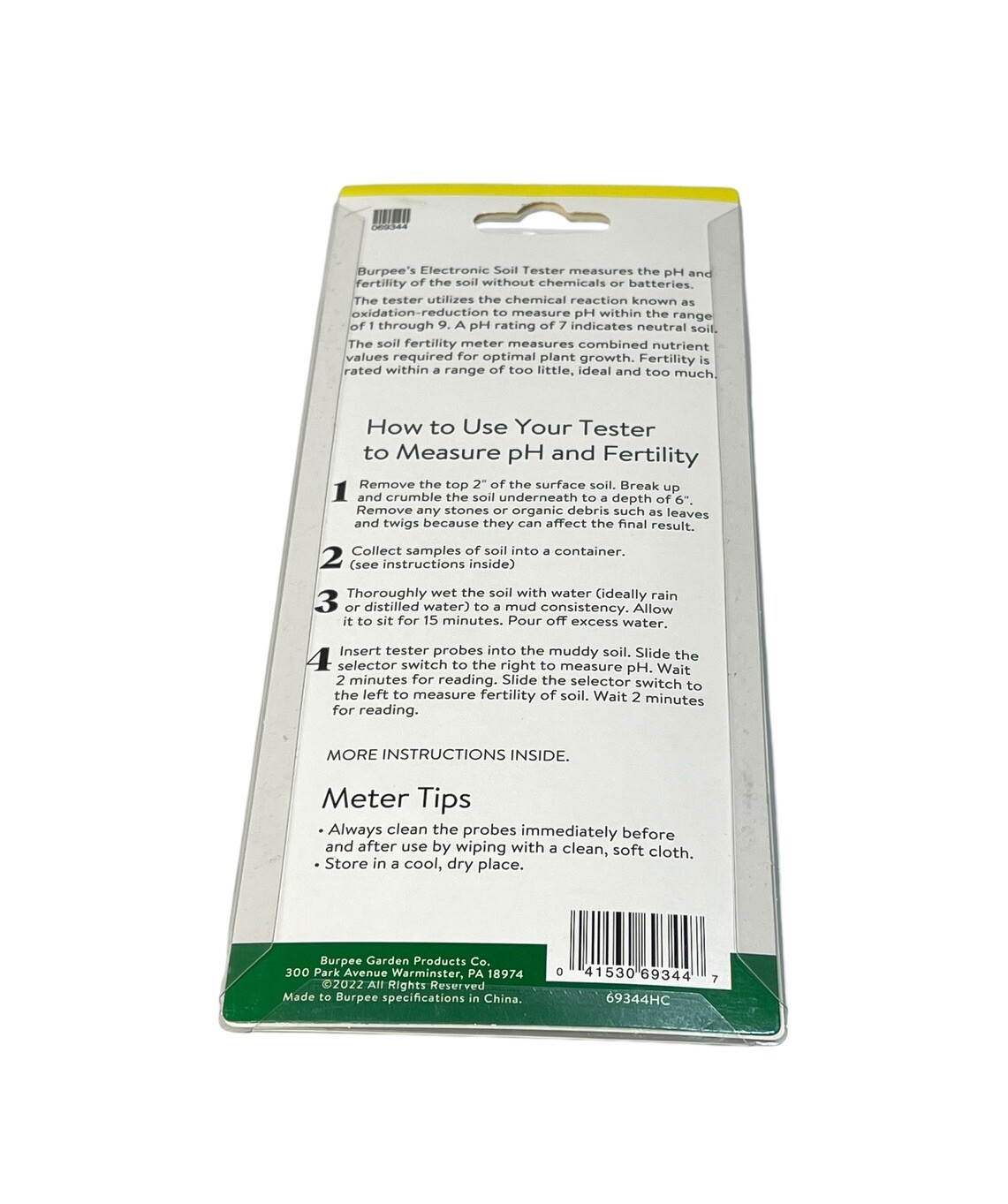 Burpee Electronic Soil PH Tester No Batteries Required NEW gallery