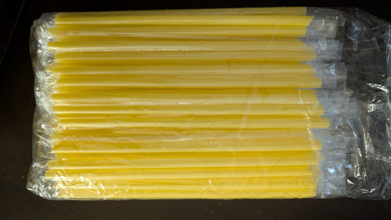 Yellow Individually Wrapped Disposable Drinking Straws - Pack of 100 gallery