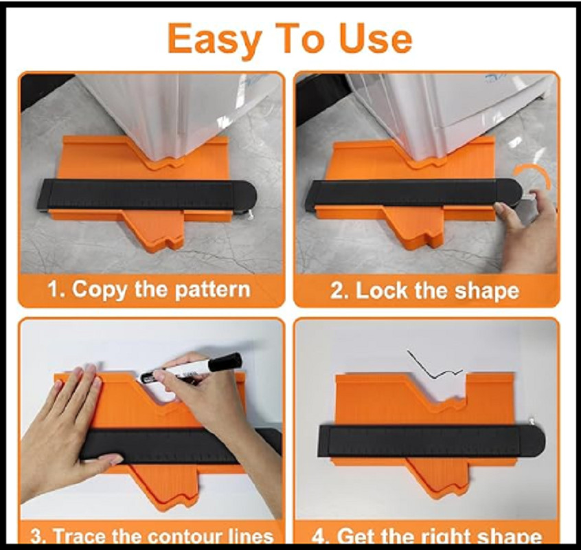 10 Inch Super Gauge Shape and Outline Tool, Contour Gauge Profile Tool with Lock gallery