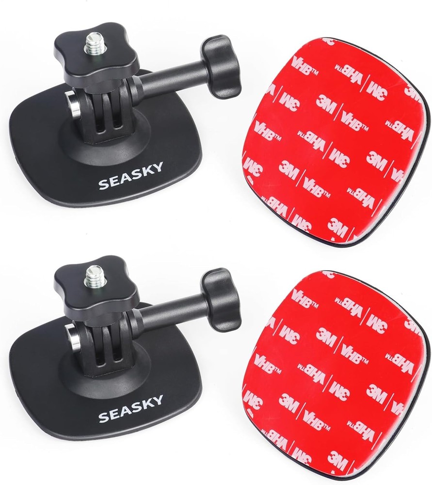 SEASKY [2Pack A1 Flexible Adhesive Mount Kit Helmet Base for Insta360 X4 X3 X2