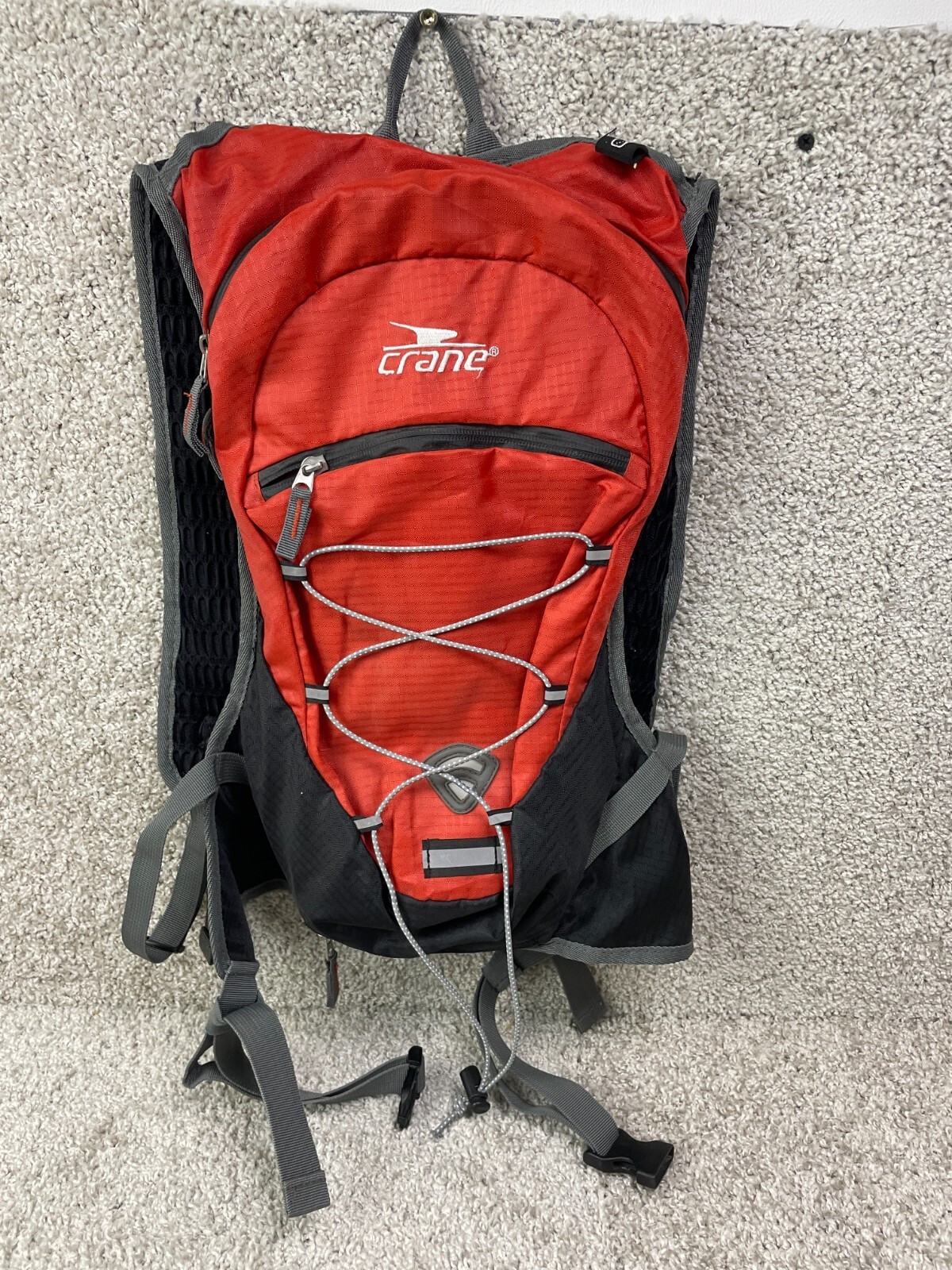 Crane Sports Hydro Backpack Padded Quilted Back Panel Reflective Ribbon Loop