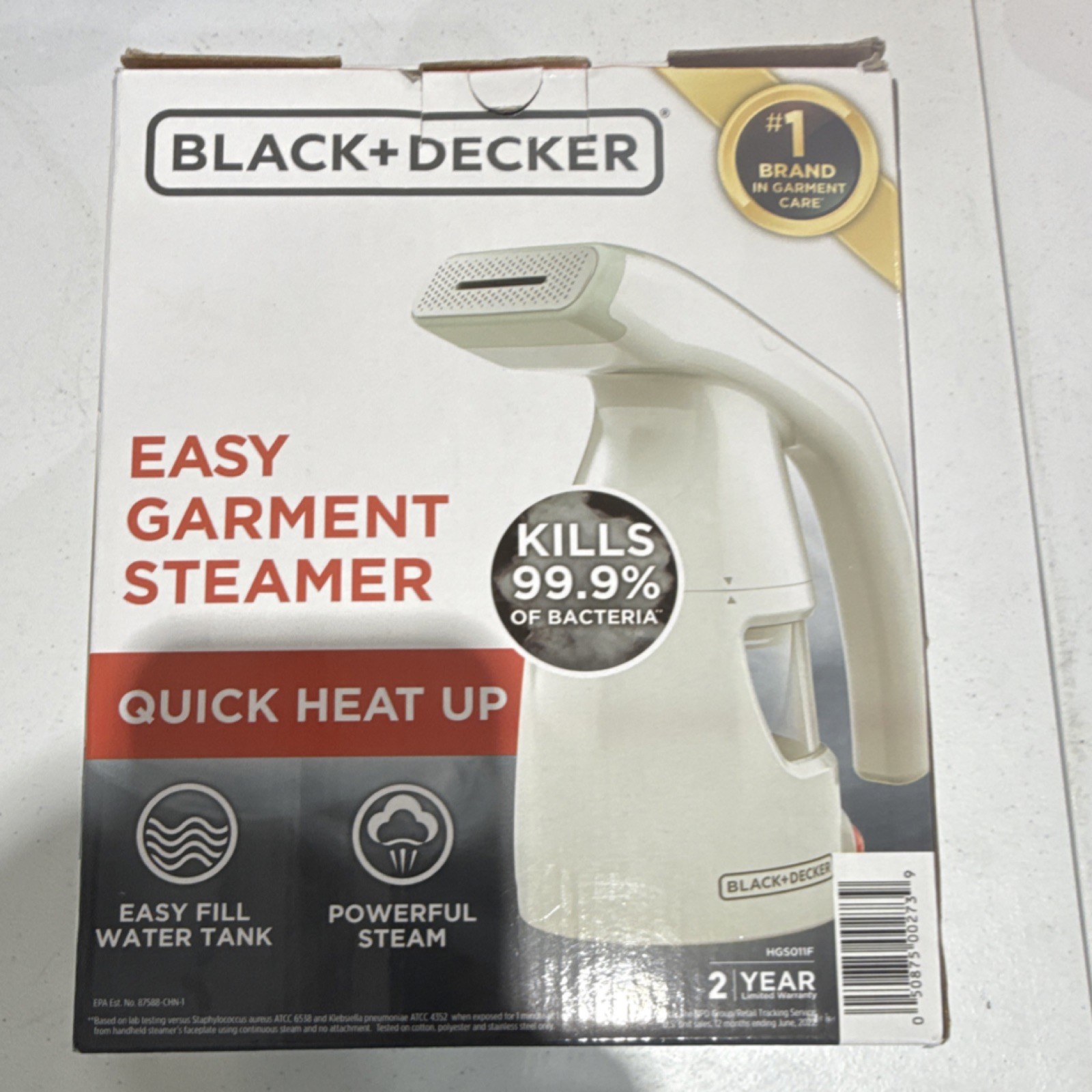 BLACK+DECKER HGS011F Garment Steamer Quick Heat Up Powerful Steam Corded White gallery