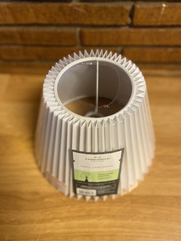THRESHOLD Small Pleated Lamp Shade White 5-1/2 x 10 x 7 in NEW gallery