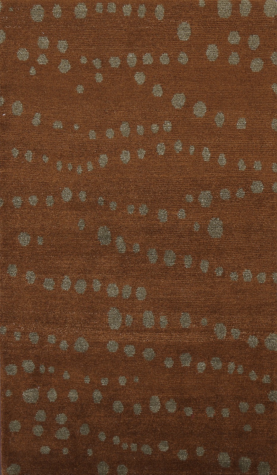 Vegetable Dye Nepalese Modern Rug 3x5 Hand-knotted Wool Polka Dot Pattern Carpet gallery