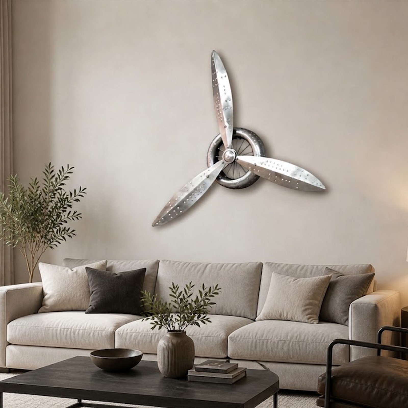 Hand-Riveted Aluminum Airplane Propeller Aviator Propeller Wall Art Steampunk gallery