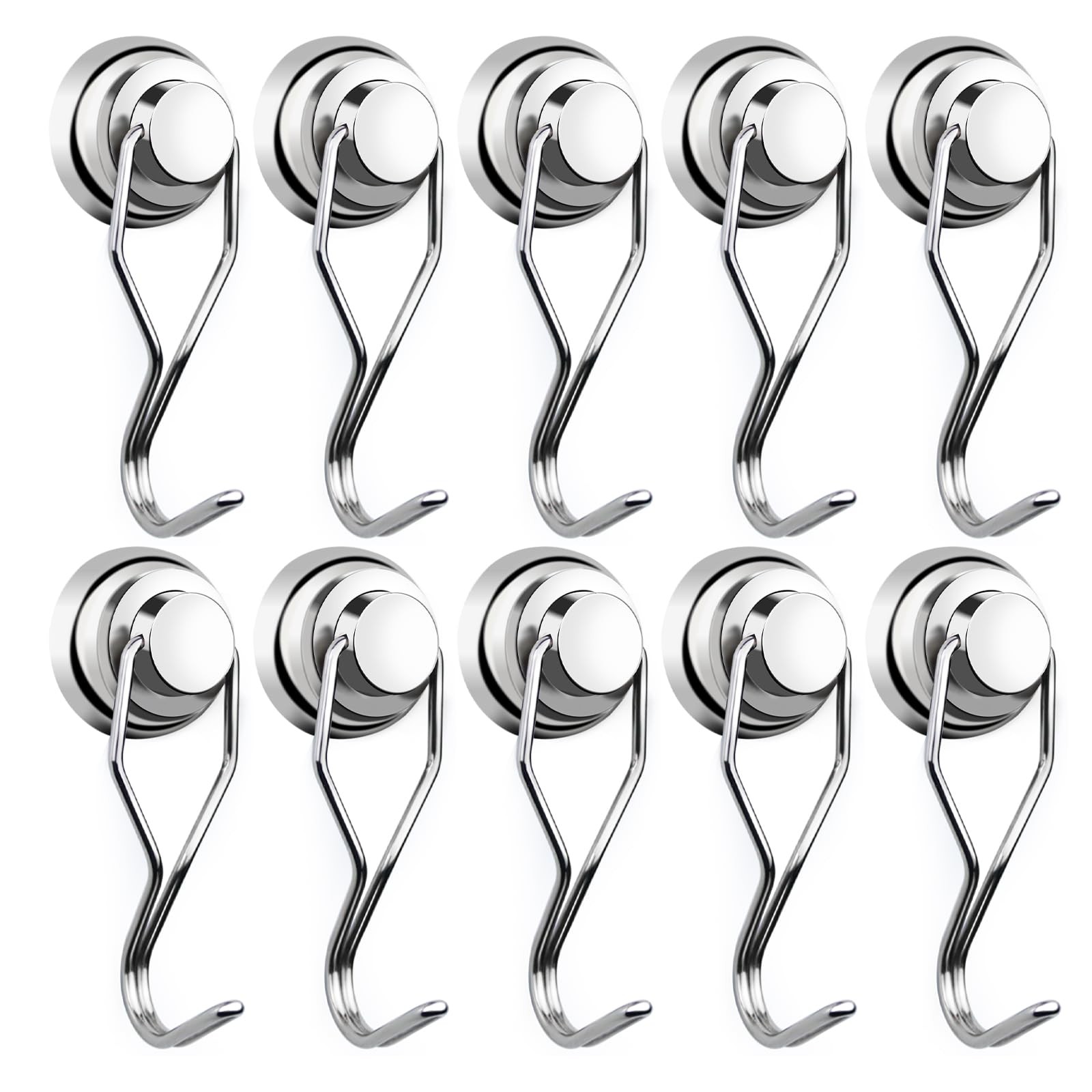 Magnetic Hooks,80LB+ Magnet Hooks Heavy Duty with Swivel Swing 10 Pack Strong... gallery