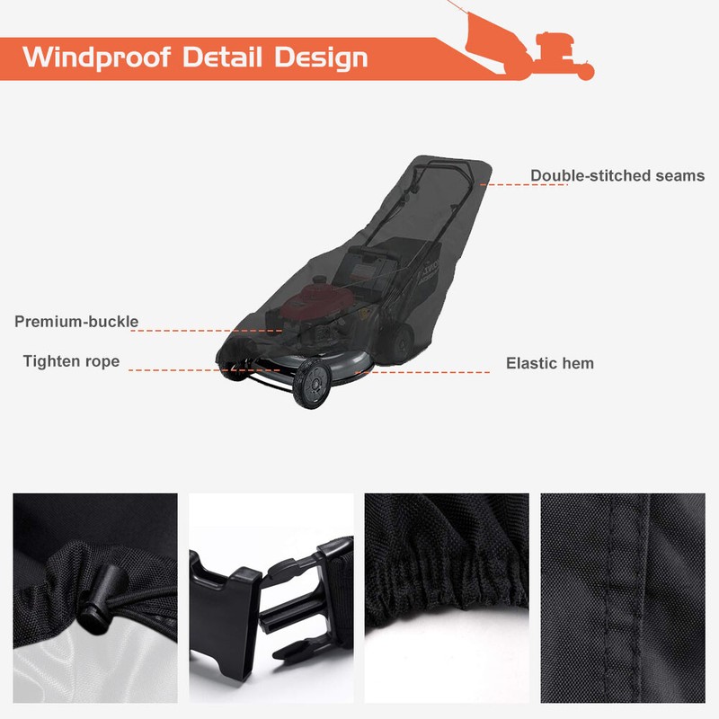 Waterproof Walk Behind Push Lawn Mower Cover Heavy Duty UV Protector Universal gallery