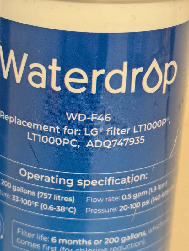 2 Pack Waterdrop Replacement Refrigerator Water Filter WD-F46 for LG gallery