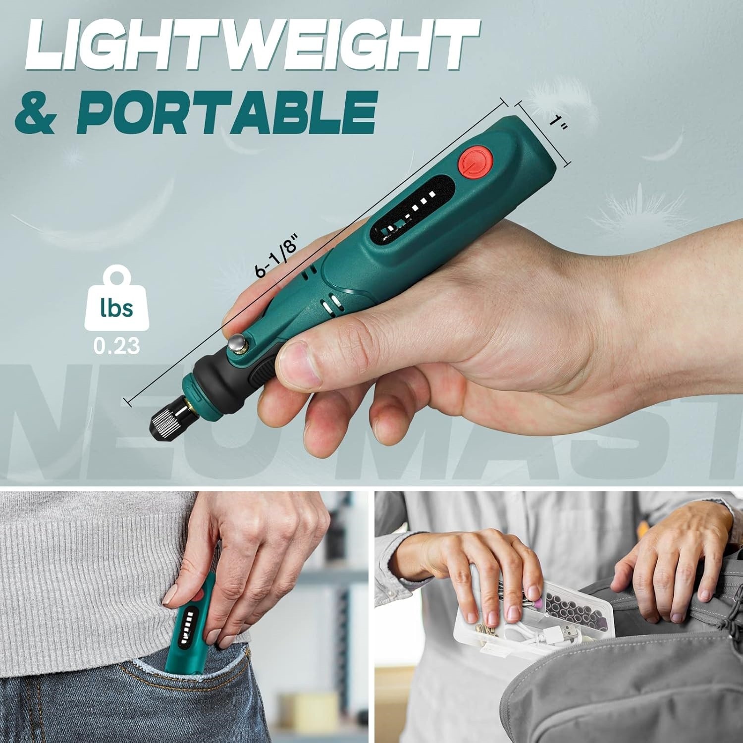 Miniherramienta rotativa inalámbrica de 3,7 V con 55 accesorios, 3 velocidades gallery