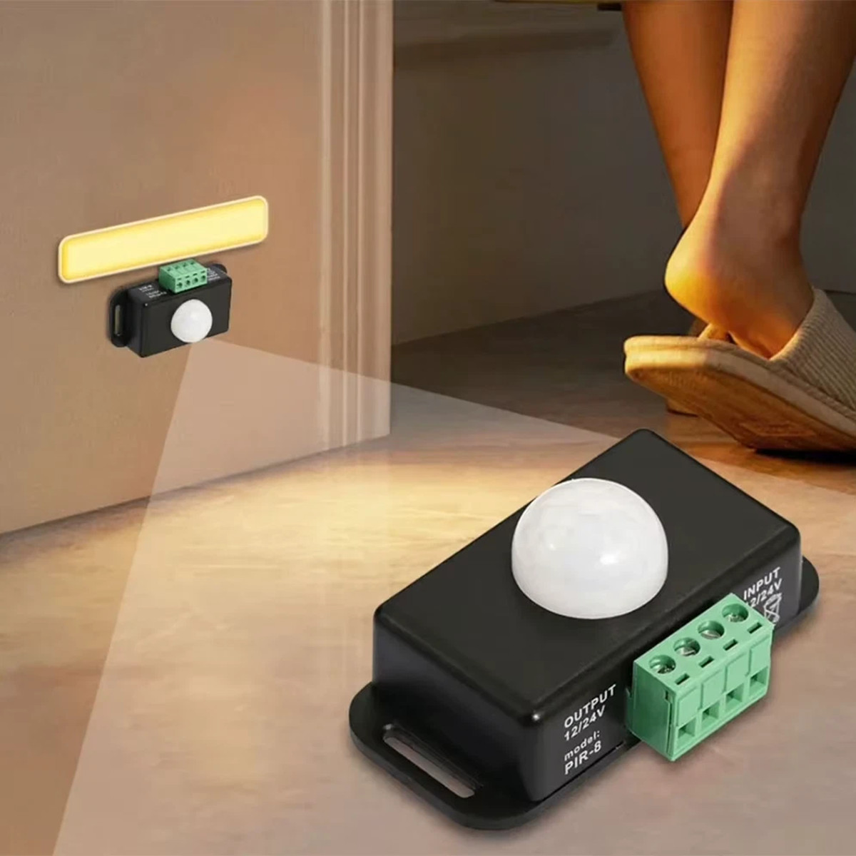 DC 12V-24V 8A Infrared PIR Motion Sensor Switch For 3528 5050 LED String Lights gallery