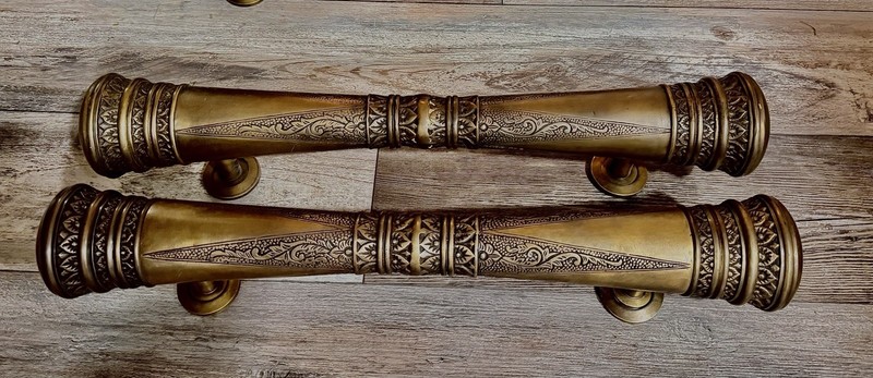 24” Solid Brass Architectural Door Pull Handles – Removed from Arhaus Scottsdale gallery