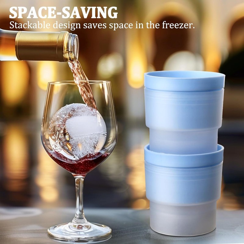 Slow-Melting Stackable Large Ice Cube Mold Maker For Whisky Cocktails Beverage gallery