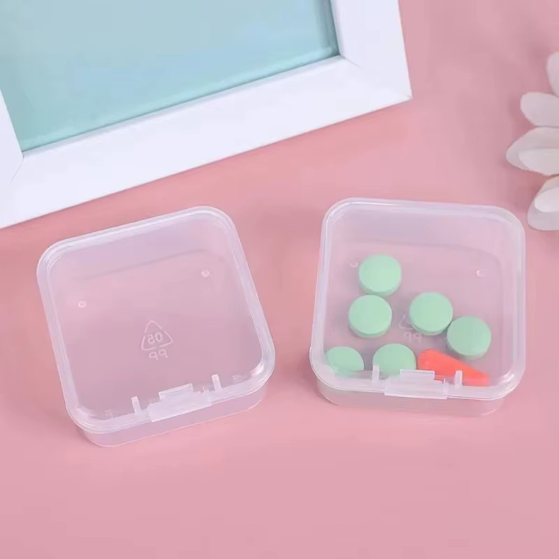 60/6PCS Mini Storage Box Transparent Plastic Jewelry Storage Box Container Porta gallery