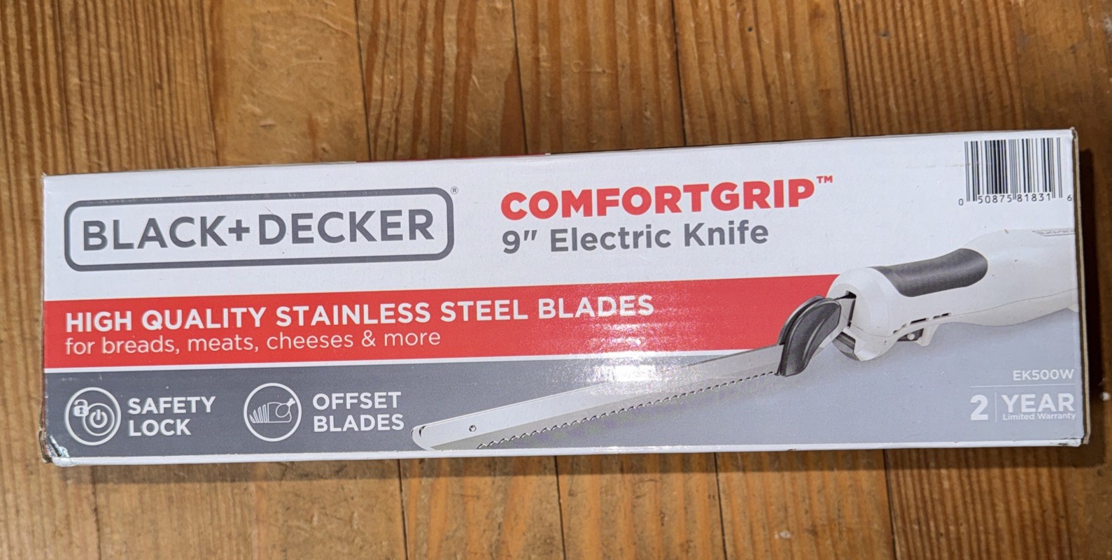 BLACK& DECKER 9-Inch Electric Carving Knife, White - New in Box gallery