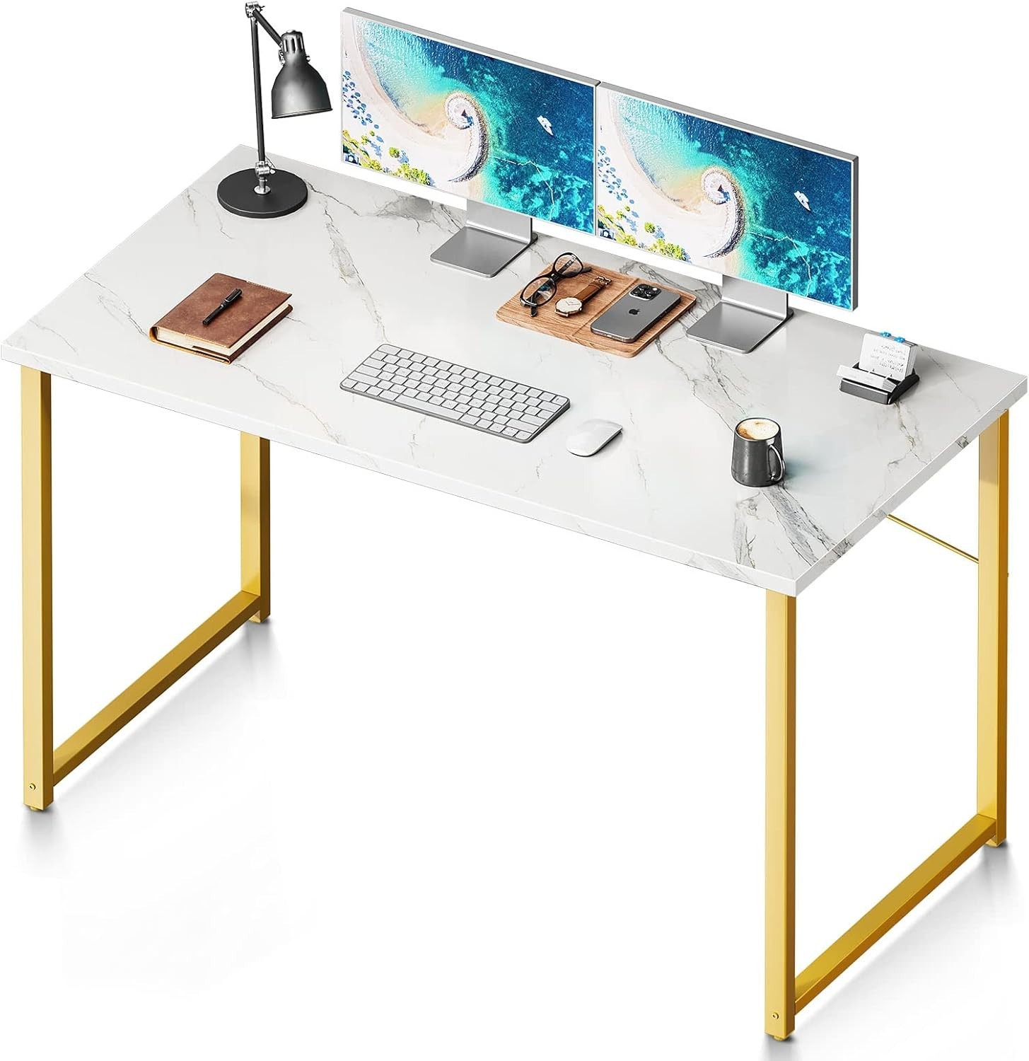 Coleshome 48 Inch Computer Desk, Modern Simple Style Desk for Home Office, Study gallery
