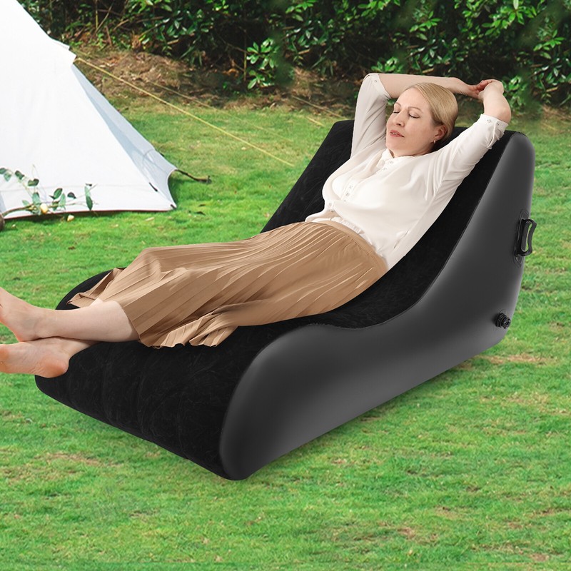 S-shaped Sofa Bed Modern Inflatable Sofa Bed Folding Sofa Bed Black Sofa Bed gallery