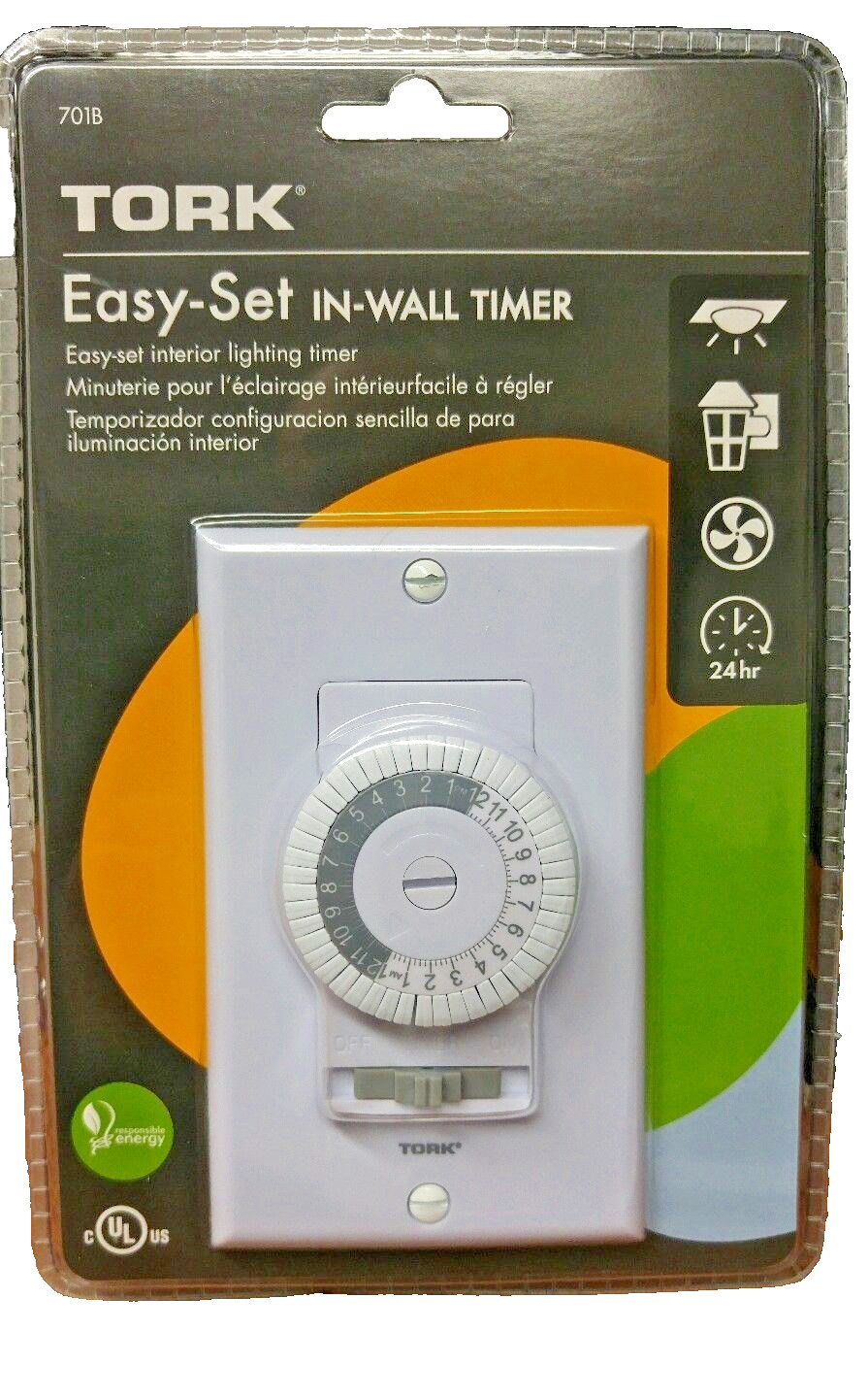 🔴Tork 701B Electromechanical Time Switch Easy Set In Wall Timer 20A 24Hr‼️ gallery