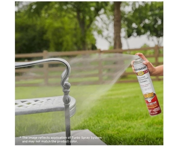 Rust-Oleum 334128 Stops Rust Turbo Spray System Spray Paint, 24 Oz, Gloss Black gallery