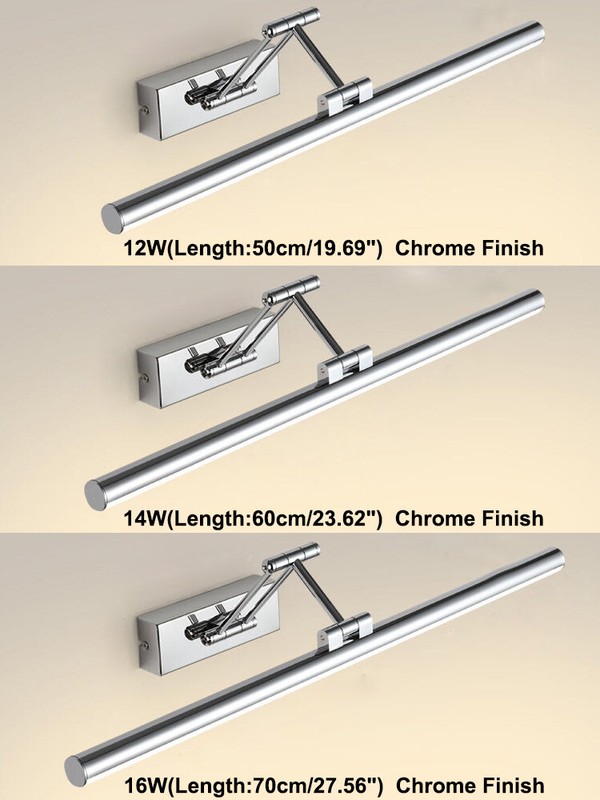 LED Bath Mirror Front Light Retractable Cabinet Wall Lamp Fixture Full Spectrum gallery
