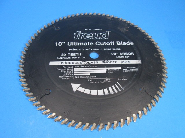 FREUD 10" Ultimate Cutoff Blade LU85M010 - 80 Teeth - 5/8in. Arbor *NICE LQQK!! gallery