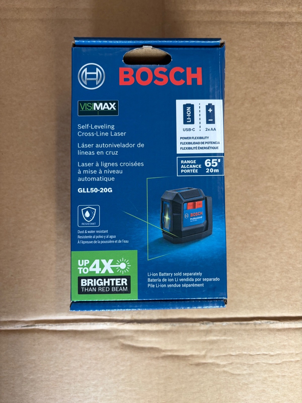 BOSCH GLL50-20G Professional Cross Green Line Laser Level - SAME DAY SHIP! gallery