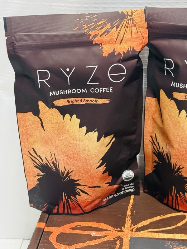 RYZE Coffee Ritual Set Kit Bundle Mushroom Creamers Latte Wood Canister Spoons gallery