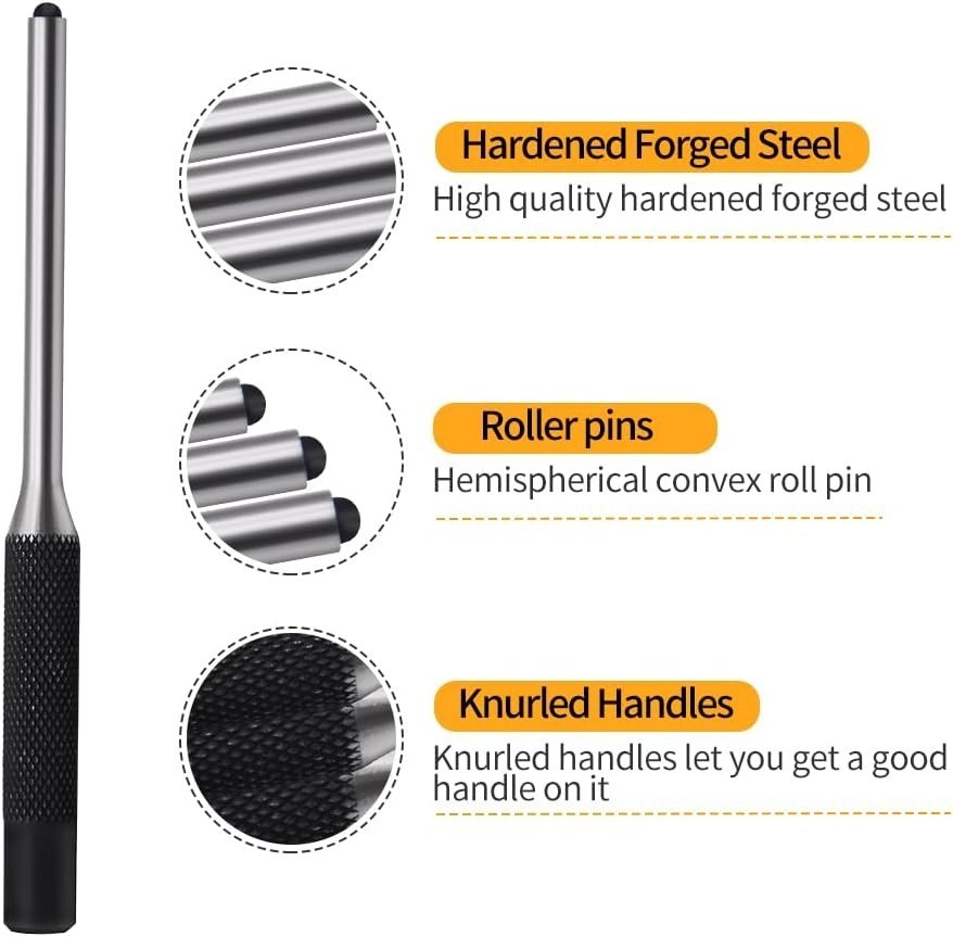 9 Pieces Roll Pin Punch Set Removing Repair Tool For Car, Watch Repair, Jewelry gallery