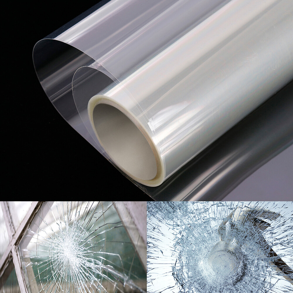 Security Window Film Clear Self-Adhesive Anti Shatter Glass UV Protection 4/8Mil gallery