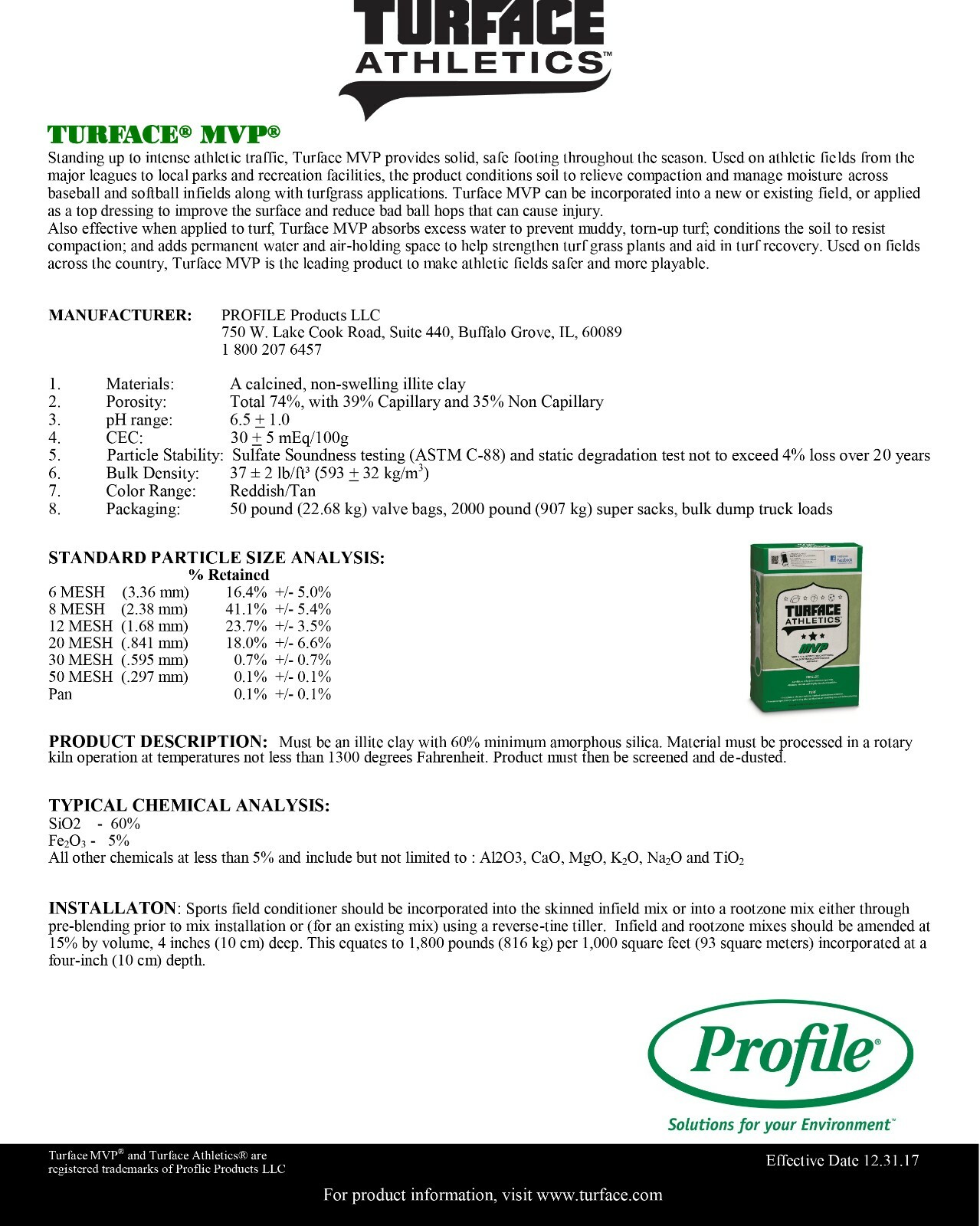 Turface Regular Mvp Model BFMVP5004P Field Conditioner/ soil amendment gallery
